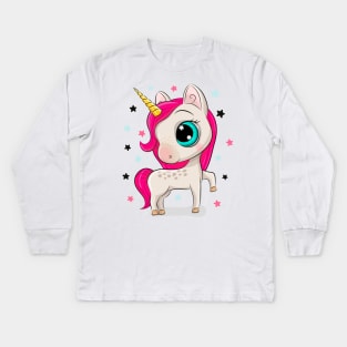 Cute Unicorn Kids Long Sleeve T-Shirt